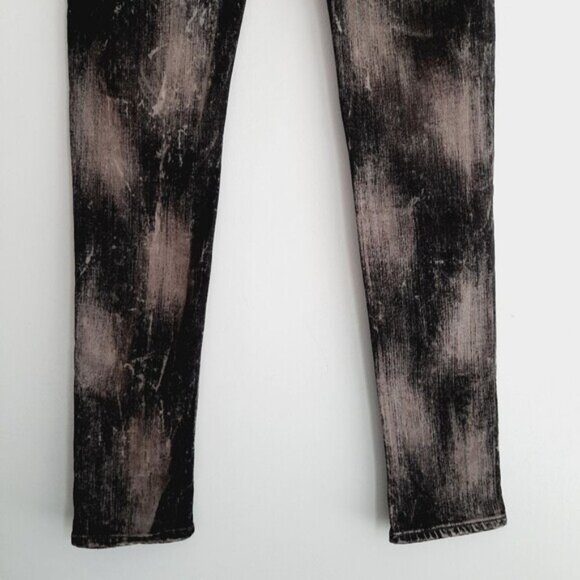 COH | Avedon Low-Rise Skinny Leg Jeans Acid Tie-Dye Distressed Gray Black Sz 24 - Picture 6 of 11
